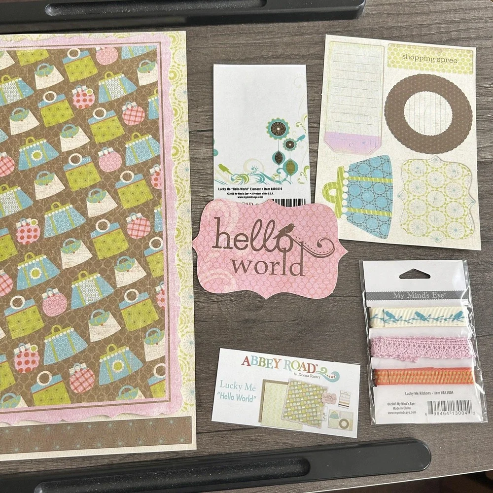 Scrapbooking‎ Lot Including Premade Layouts And My Minds Eye Coordinating Pieces